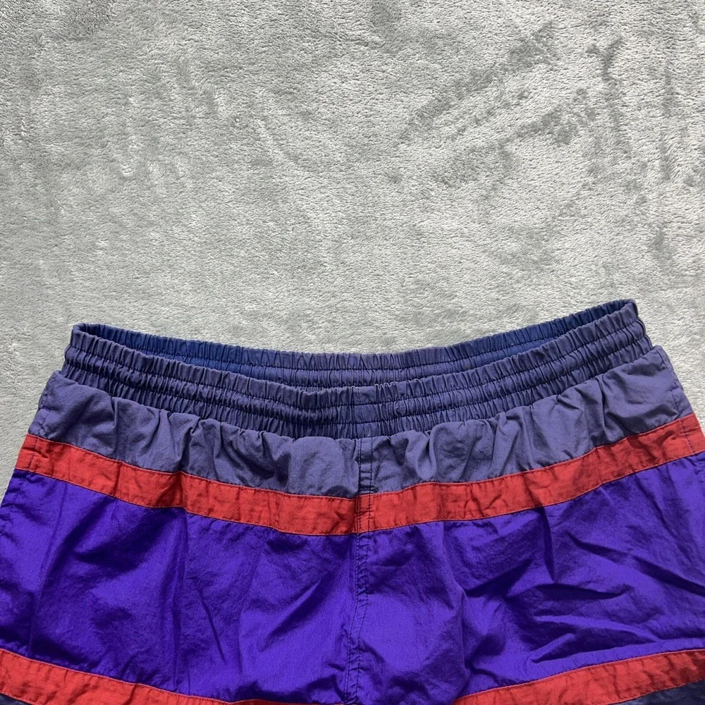 Vintage Esprit Swimming Trunks Faded Color Block Lined Nylon Shorts Baggies L